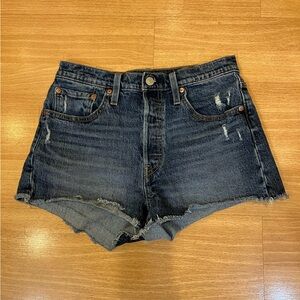 Levi's Women's Dark Blue Jean Shorts